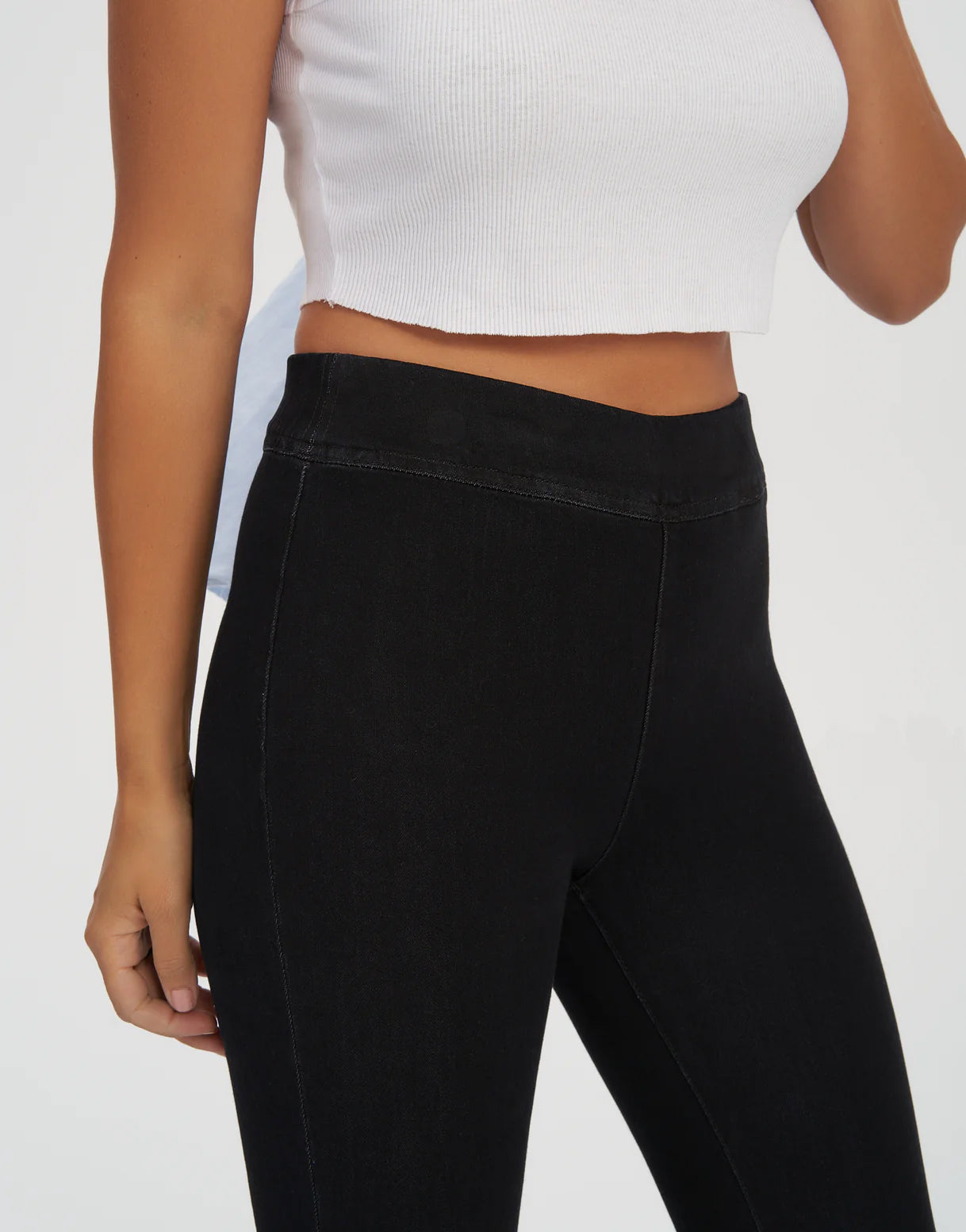 Jeans coupe skinny Rachel à enfiler “Pull-on” - noir Yoga Jeans 4 de 5