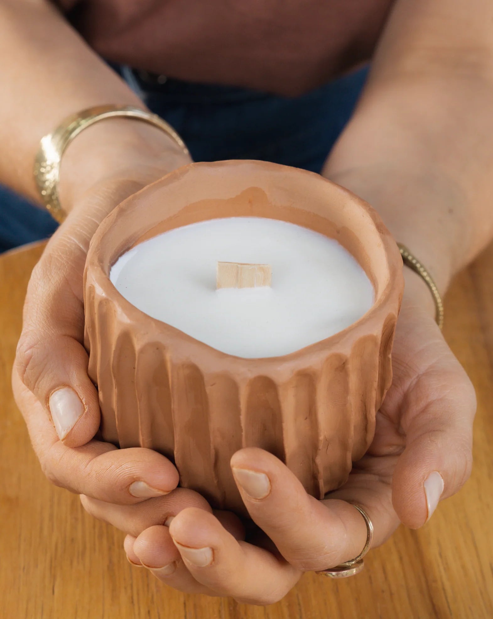 Coffret de fabrication de bougies avec argile naturelle - sapin