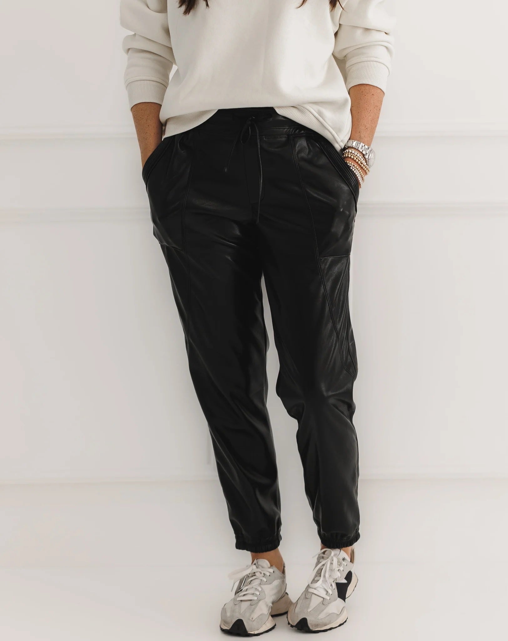 Pantalon Kaja cuir végane - noir