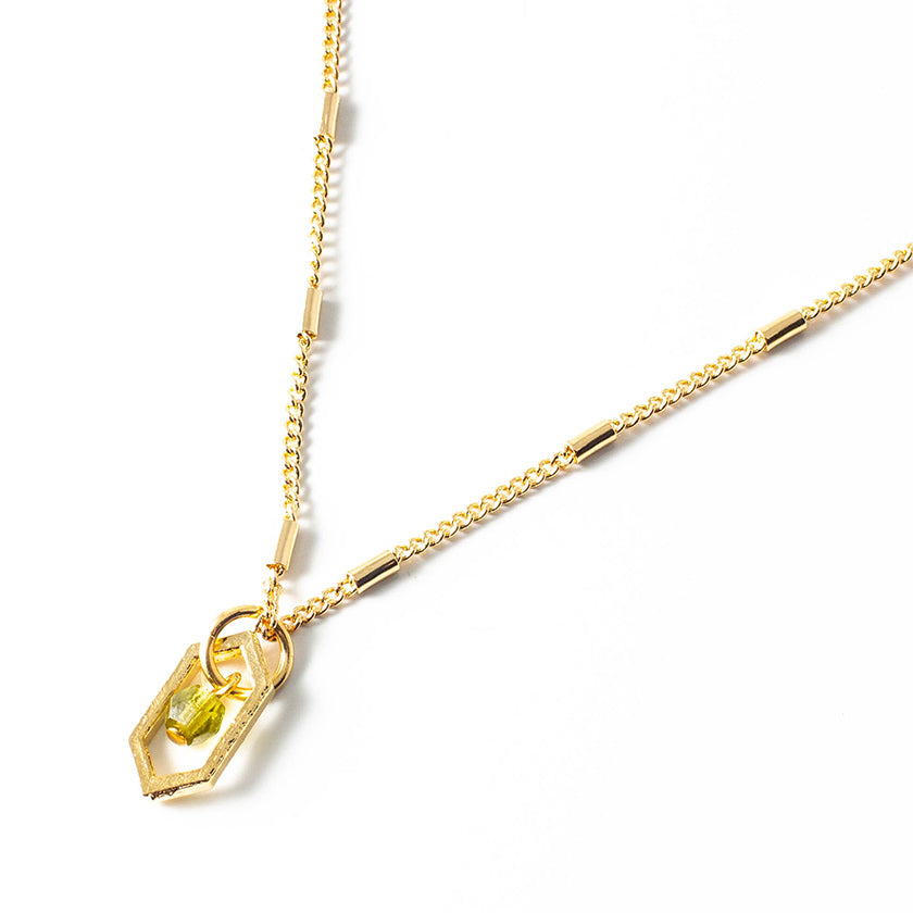 Acapulco necklace in gold & fern