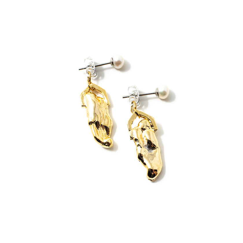 Nouan gold earrings