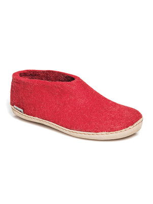 Chaussure de laine rouge avec semelle en cuir *pointure 41*