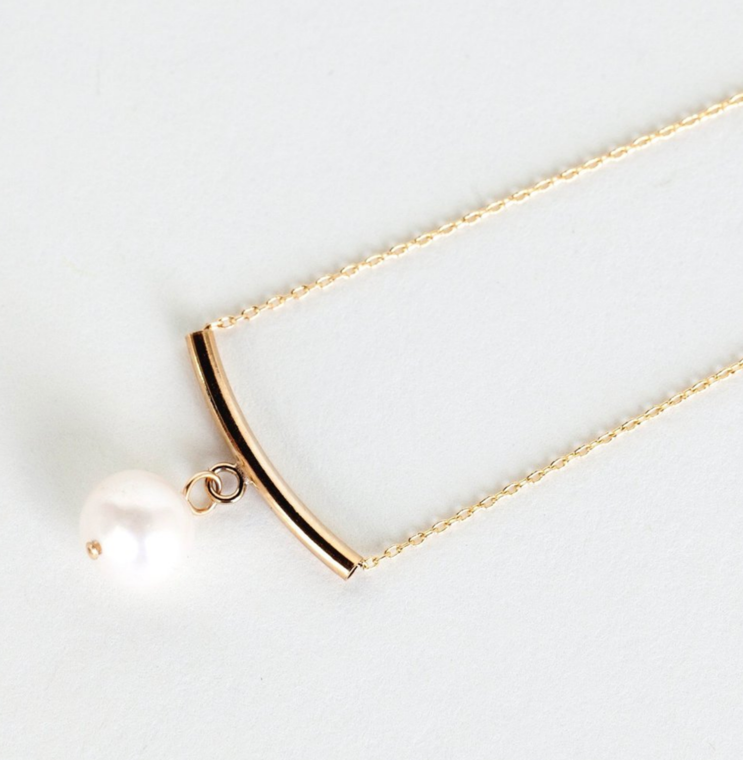 Oaklynn gold plated freshwater pearl necklace