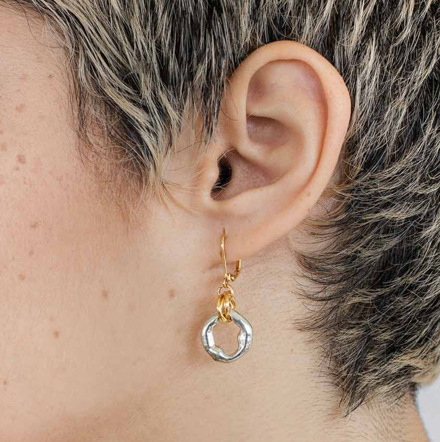 Cormi Earrings - Silvery & Gold