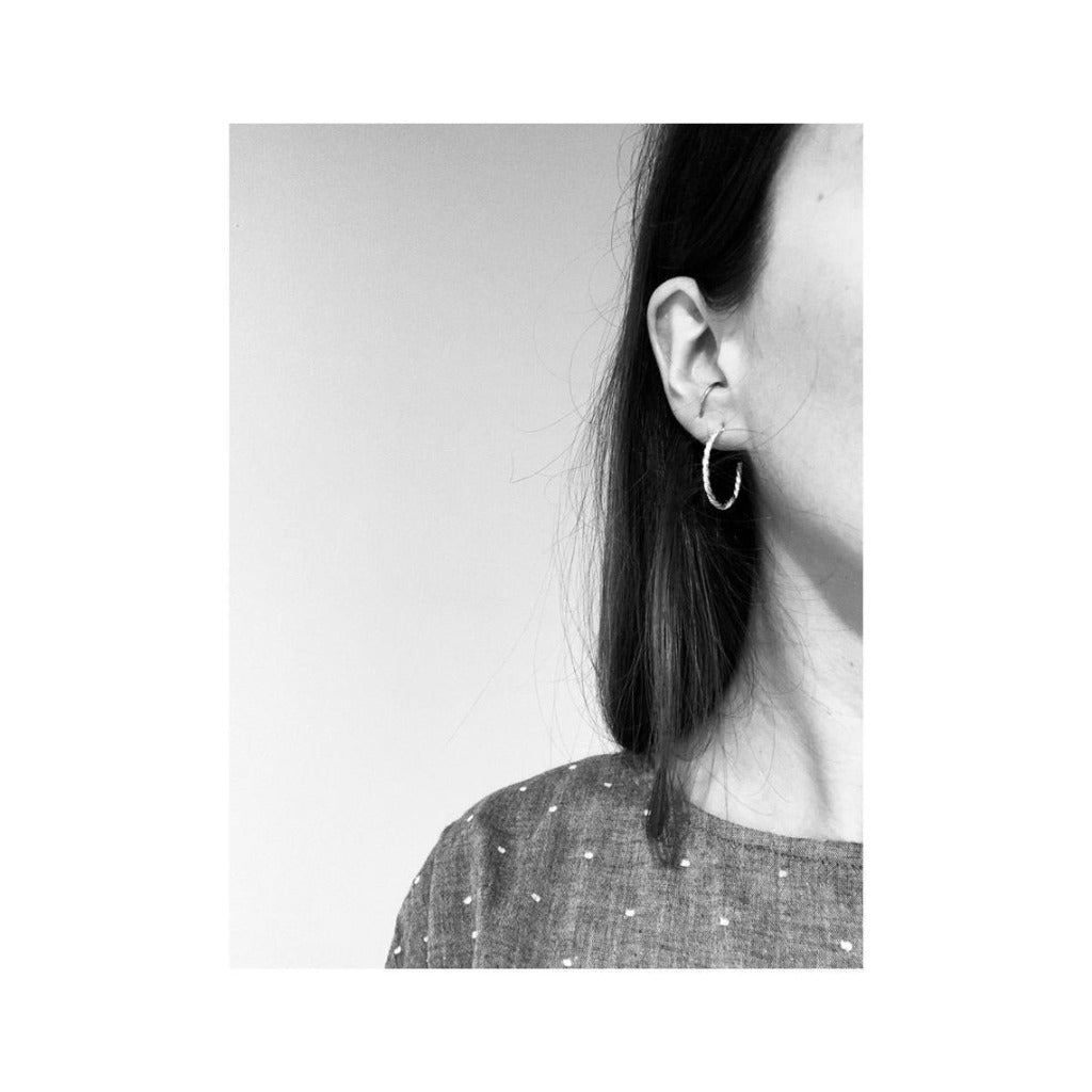 Loulou twist silver earrings